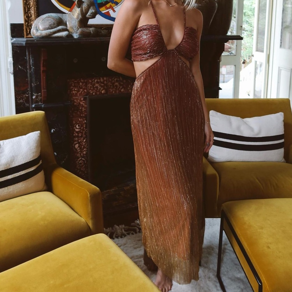 Mediterranean Sea Shimmer Midi Dress